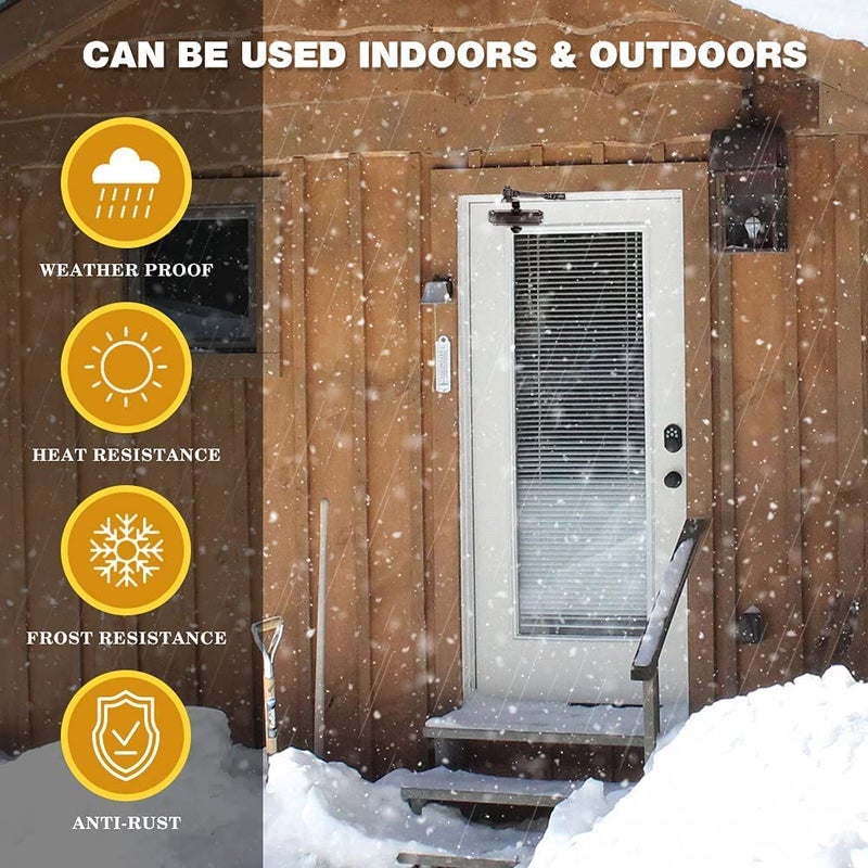 MARIE Automatic Adjustable Size 3 Spring Hydraulic Door Closer Heavy Duty Auto Closer for Residential and Commercial Doors, Black - Image 5